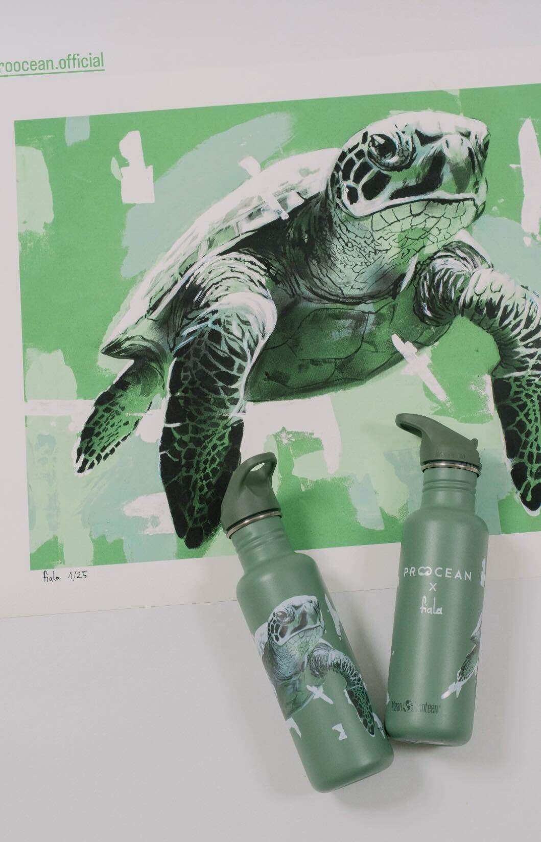 Trinkflasche Pro Ocean x Fiala – Special Turtle Edition